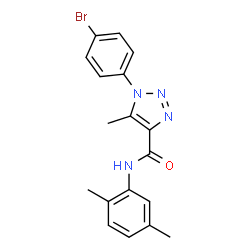 ChemSpider 2D Image | 1-(4-Bromophenyl)-N-(2,5-dimethylphenyl)-5-methyl-1H-1,2,3-triazole-4-carboxamide | C18H17BrN4O