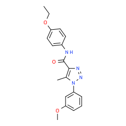 ChemSpider 2D Image | N-(4-Ethoxyphenyl)-1-(3-methoxyphenyl)-5-methyl-1H-1,2,3-triazole-4-carboxamide | C19H20N4O3