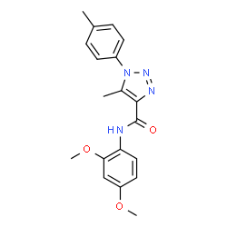ChemSpider 2D Image | N-(2,4-Dimethoxyphenyl)-5-methyl-1-(4-methylphenyl)-1H-1,2,3-triazole-4-carboxamide | C19H20N4O3