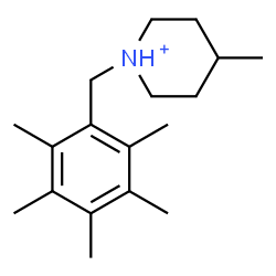 ChemSpider 2D Image | 4-Methyl-1-(pentamethylbenzyl)piperidinium | C18H30N