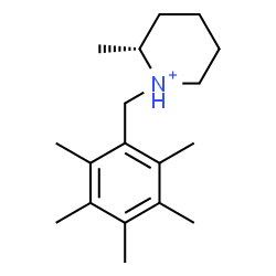 ChemSpider 2D Image | (2R)-2-Methyl-1-(pentamethylbenzyl)piperidinium | C18H30N