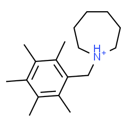 ChemSpider 2D Image | 1-(Pentamethylbenzyl)azepanium | C18H30N