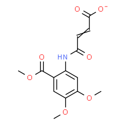 ChemSpider 2D Image | 4-{[4,5-Dimethoxy-2-(methoxycarbonyl)phenyl]amino}-4-oxo-2-butenoate | C14H14NO7
