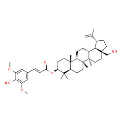 ChemSpider 2D Image | (3beta)-28-Hydroxylup-20(29)-en-3-yl (2E)-3-(4-hydroxy-3,5-dimethoxyphenyl)acrylate | C41H60O6