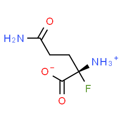 ChemSpider 2D Image | (2S)-5-Amino-2-ammonio-2-fluoro-5-oxopentanoate | C5H9FN2O3