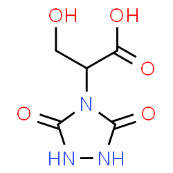 ChemSpider 2D Image | 2-(3,5-Dioxo-1,2,4-triazolidin-4-yl)-3-hydroxypropanoic acid | C5H7N3O5