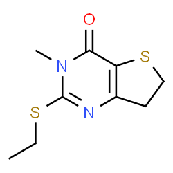 ChemSpider 2D Image | 2-(Ethylsulfanyl)-3-methyl-6,7-dihydrothieno[3,2-d]pyrimidin-4(3H)-one | C9H12N2OS2