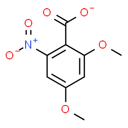 ChemSpider 2D Image | 2,4-Dimethoxy-6-nitrobenzoate | C9H8NO6