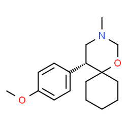 ChemSpider 2D Image | (5R)-5-(4-Methoxyphenyl)-3-methyl-1-oxa-3-azaspiro[5.5]undecane | C17H25NO2