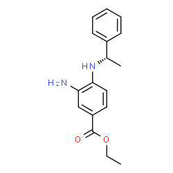 ChemSpider 2D Image | Ethyl 3-amino-4-{[(1S)-1-phenylethyl]amino}benzoate | C17H20N2O2