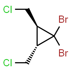 ChemSpider 2D Image | (2S,3S)-1,1-Dibromo-2,3-bis(chloromethyl)cyclopropane | C5H6Br2Cl2