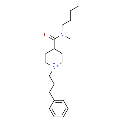 ChemSpider 2D Image | 4-[Butyl(methyl)carbamoyl]-1-(3-phenylpropyl)piperidinium | C20H33N2O