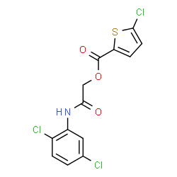 ChemSpider 2D Image | 2-[(2,5-Dichlorophenyl)amino]-2-oxoethyl 5-chloro-2-thiophenecarboxylate | C13H8Cl3NO3S