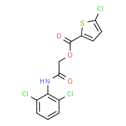 ChemSpider 2D Image | 2-[(2,6-Dichlorophenyl)amino]-2-oxoethyl 5-chloro-2-thiophenecarboxylate | C13H8Cl3NO3S