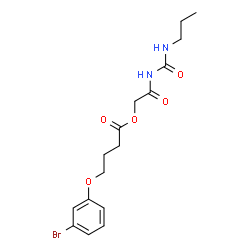 ChemSpider 2D Image | 2-Oxo-2-[(propylcarbamoyl)amino]ethyl 4-(3-bromophenoxy)butanoate | C16H21BrN2O5