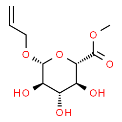 ChemSpider 2D Image | Allyl methyl beta-D-glucopyranosiduronate | C10H16O7