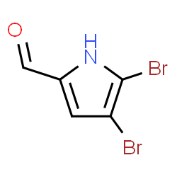 ChemSpider 2D Image | 4,5-Dibromo-1H-pyrrole-2-carbaldehyde | C5H3Br2NO