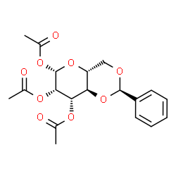 ChemSpider 2D Image | 1,2,3-Tri-O-acetyl-4,6-O-benzylidene-beta-D-mannopyranose | C19H22O9