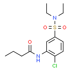 ChemSpider 2D Image | N-[2-Chloro-5-(diethylsulfamoyl)phenyl]butanamide | C14H21ClN2O3S