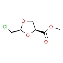 ChemSpider 2D Image | Methyl (2R,4S)-2-(chloromethyl)-1,3-dioxolane-4-carboxylate | C6H9ClO4
