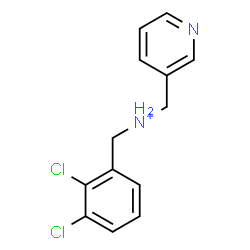 ChemSpider 2D Image | (2,3-Dichlorophenyl)-N-(3-pyridinylmethyl)methanaminium | C13H13Cl2N2