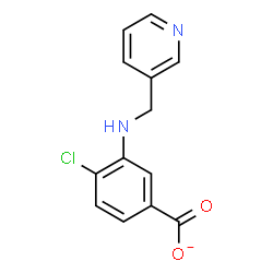 ChemSpider 2D Image | 4-Chloro-3-[(3-pyridinylmethyl)amino]benzoate | C13H10ClN2O2