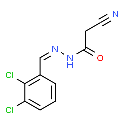 ChemSpider 2D Image | 2-Cyano-N'-[(Z)-(2,3-dichlorophenyl)methylene]acetohydrazide | C10H7Cl2N3O