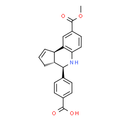ChemSpider 2D Image | 4-[(3aR,4R,9bR)-8-(Methoxycarbonyl)-3a,4,5,9b-tetrahydro-3H-cyclopenta[c]quinolin-4-yl]benzoic acid | C21H19NO4