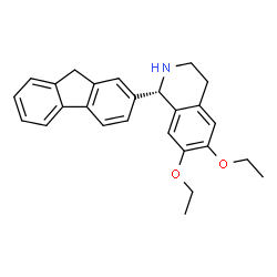 ChemSpider 2D Image | (1S)-6,7-Diethoxy-1-(9H-fluoren-2-yl)-1,2,3,4-tetrahydroisoquinoline | C26H27NO2