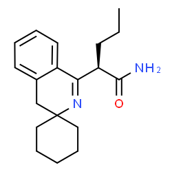 ChemSpider 2D Image | (2R)-2-(4'H-Spiro[cyclohexane-1,3'-isoquinolin]-1'-yl)pentanamide | C19H26N2O