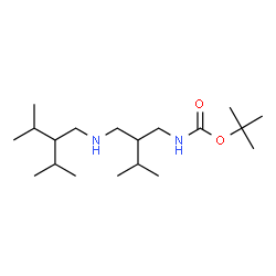 ChemSpider 2D Image | 2-Methyl-2-propanyl (2-{[(2-isopropyl-3-methylbutyl)amino]methyl}-3-methylbutyl)carbamate | C19H40N2O2