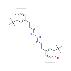 ChemSpider 2D Image | 1,2-Bis(3,5-di-tert-butyl-4-hydroxyhydrocinnamoyl)hydrazine | C34H52N2O4
