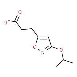 ChemSpider 2D Image | 3-(3-Isopropoxy-1,2-oxazol-5-yl)propanoate | C9H12NO4