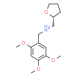 ChemSpider 2D Image | (2R)-Tetrahydro-2-furanyl-N-(2,4,5-trimethoxybenzyl)methanaminium | C15H24NO4