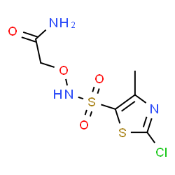 ChemSpider 2D Image | 2-({[(2-Chloro-4-methyl-1,3-thiazol-5-yl)sulfonyl]amino}oxy)acetamide | C6H8ClN3O4S2