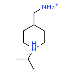 ChemSpider 2D Image | 4-(Ammoniomethyl)-1-isopropylpiperidinium | C9H22N2