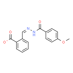 ChemSpider 2D Image | 2-{(Z)-[(4-Methoxybenzoyl)hydrazono]methyl}benzoate | C16H13N2O4