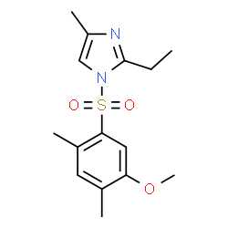 ChemSpider 2D Image | 2-Ethyl-1-(5-methoxy-2,4-dimethyl-benzenesulfonyl)-4-methyl-1H-imidazole | C15H20N2O3S