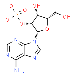 ChemSpider 2D Image | 9-(2-O-Phosphonato-beta-L-lyxofuranosyl)-9H-purin-6-amine | C10H12N5O7P