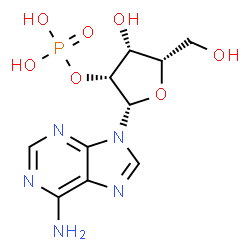 ChemSpider 2D Image | 9-(2-O-Phosphono-beta-L-lyxofuranosyl)-9H-purin-6-amine | C10H14N5O7P