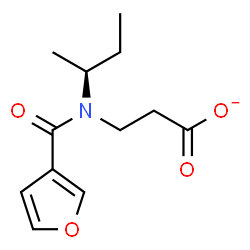 ChemSpider 2D Image | 3-[(2S)-2-Butanyl(3-furoyl)amino]propanoate | C12H16NO4