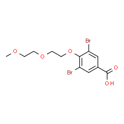ChemSpider 2D Image | 3,5-Dibromo-4-[2-(2-methoxyethoxy)ethoxy]benzoic acid | C12H14Br2O5