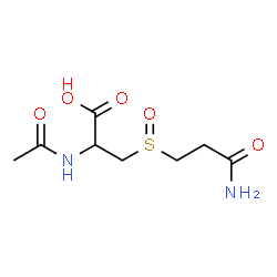 ChemSpider 2D Image | N-Acetyl-3-[(3-amino-3-oxopropyl)sulfinyl]alanine | C8H14N2O5S