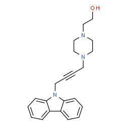 ChemSpider 2D Image | 2-[4-(4-Carbazol-9-yl-but-2-ynyl)-piperazin-1-yl]-ethanol | C22H25N3O