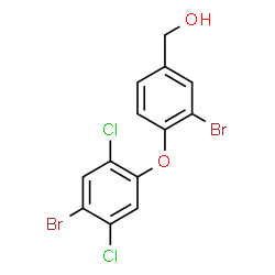ChemSpider 2D Image | [3-Bromo-4-(4-bromo-2,5-dichlorophenoxy)phenyl]methanol | C13H8Br2Cl2O2