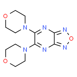 ChemSpider 2D Image | 5,6-Di(4-morpholinyl)[1,2,5]oxadiazolo[3,4-b]pyrazine | C12H16N6O3