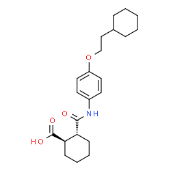 ChemSpider 2D Image | (1R,2R)-2-{[4-(2-Cyclohexylethoxy)phenyl]carbamoyl}cyclohexanecarboxylic acid | C22H31NO4