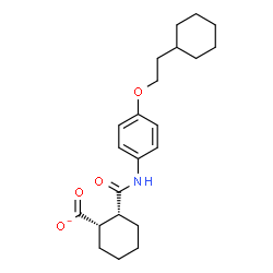 ChemSpider 2D Image | (1S,2R)-2-{[4-(2-Cyclohexylethoxy)phenyl]carbamoyl}cyclohexanecarboxylate | C22H30NO4