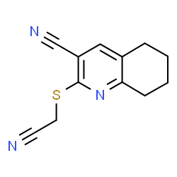 ChemSpider 2D Image | 2-Cyanomethylsulfanyl-5,6,7,8-tetrahydro-quinoline-3-carbonitrile | C12H11N3S