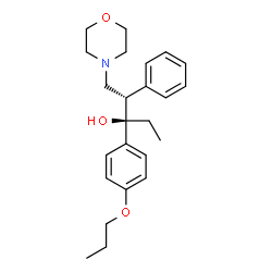ChemSpider 2D Image | (2S,3R)-1-(4-Morpholinyl)-2-phenyl-3-(4-propoxyphenyl)-3-pentanol | C24H33NO3